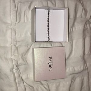 Pagoda Piercing Silver Heart Bracelet